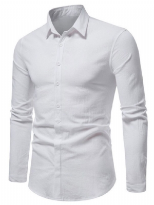 Camisa Masculina De Lapela Simples Ol Sem Abotoamento