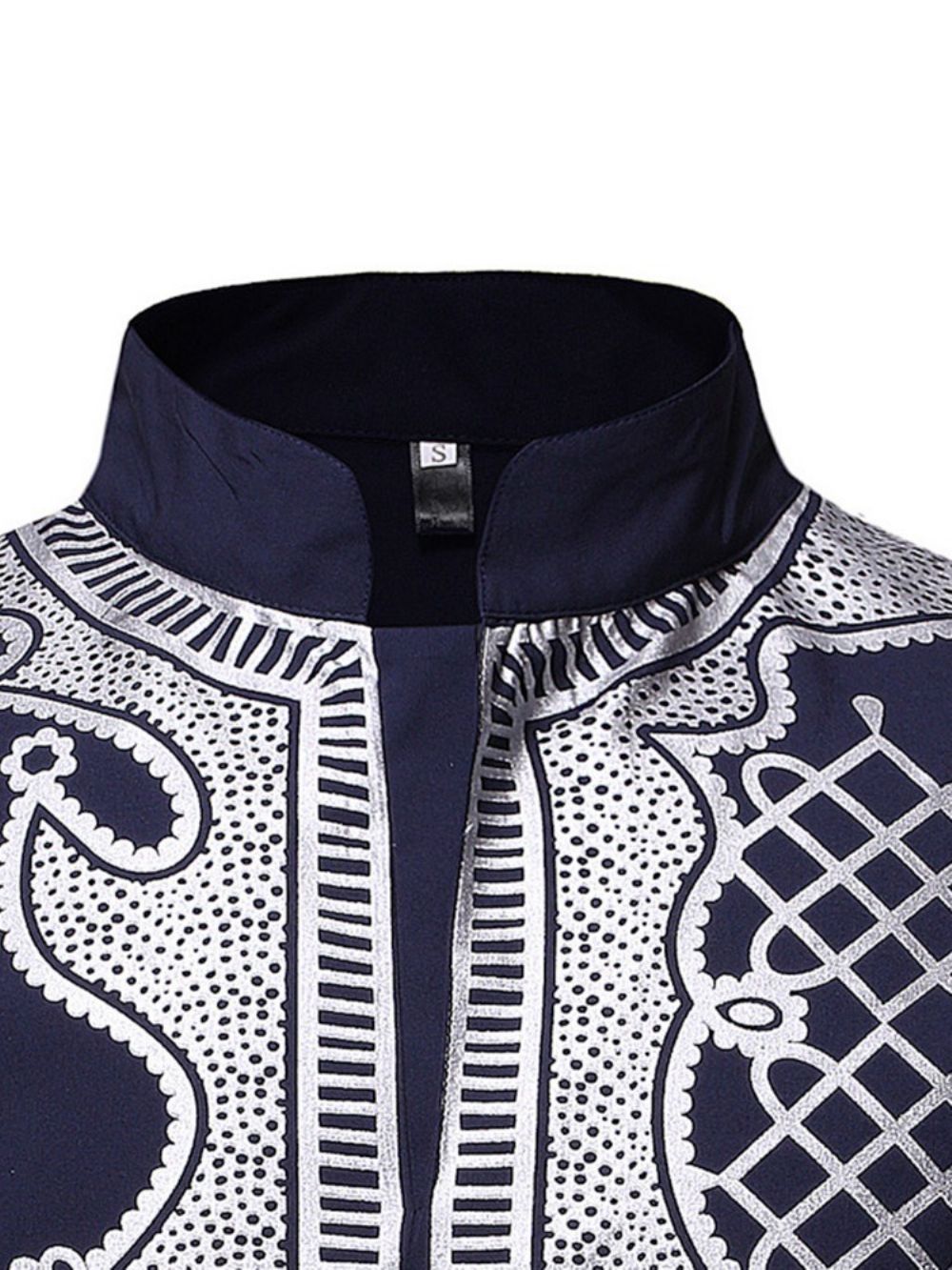 Camisa Masculina Moda Africana Dashiki Casual Estampa Fina