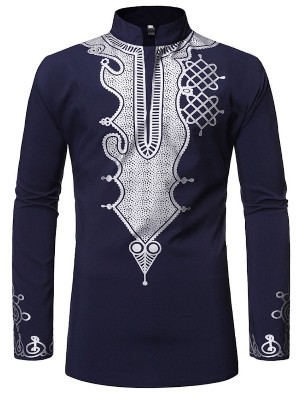 Camisa Masculina Moda Africana Dashiki Casual Estampa Fina