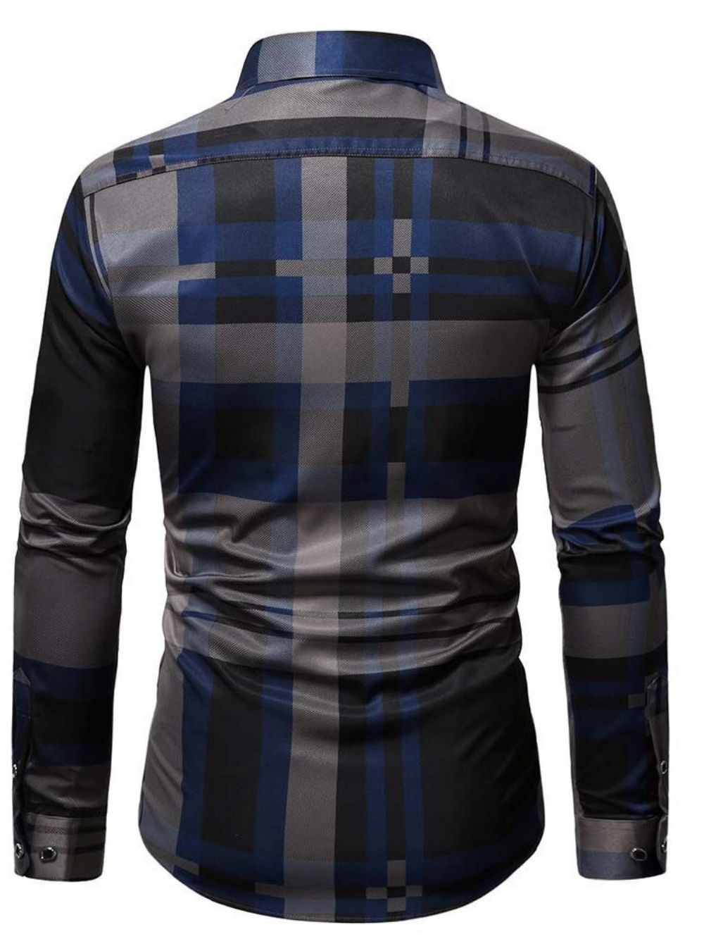 Camisa Masculina Slim Com Estampa De Lapela