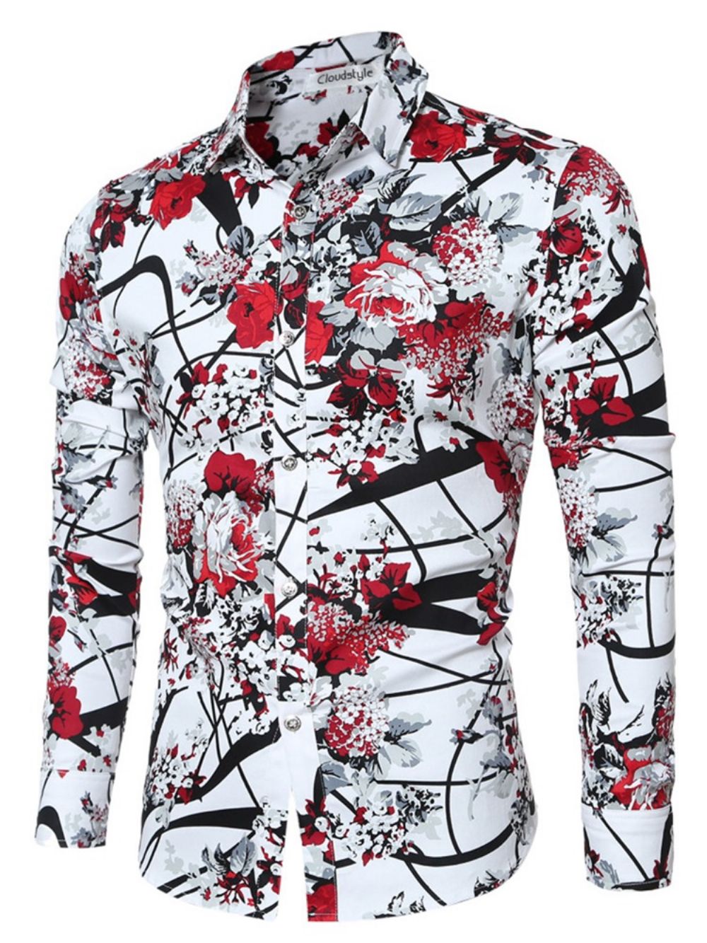 Camisa Masculina Slim Com Estampa Vogue De Qualidade