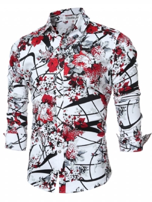 Camisa Masculina Slim Com Estampa Vogue De Qualidade