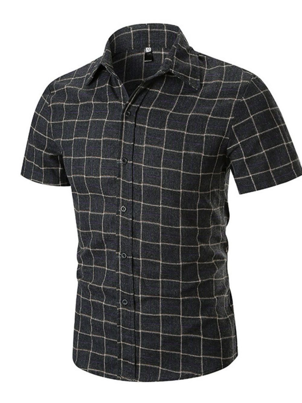 Camisa Masculina Slim Xadrez Casual Estampada Xadrez