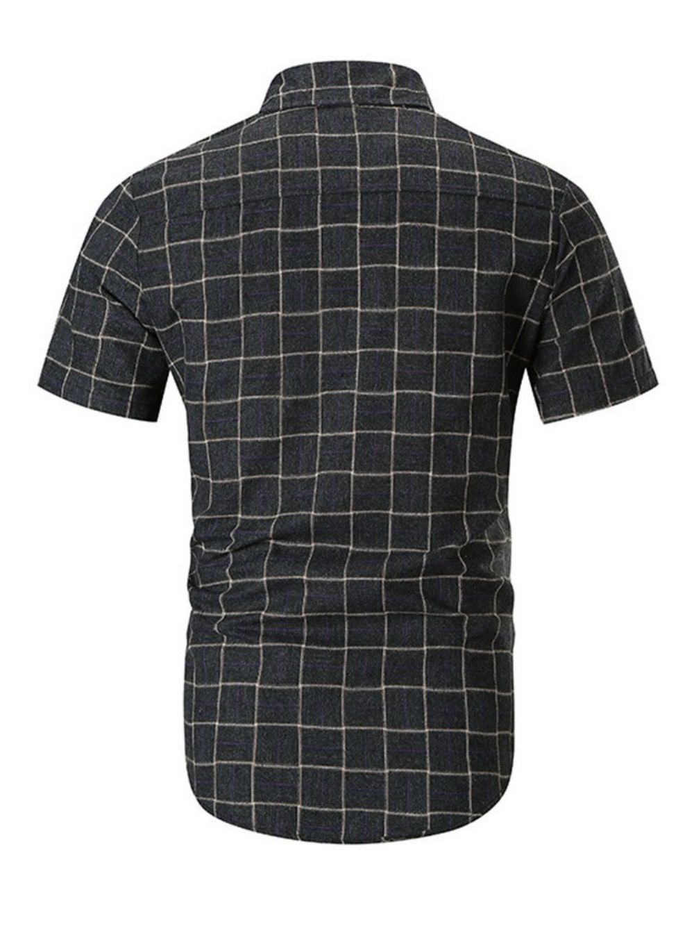 Camisa Masculina Slim Xadrez Casual Estampada Xadrez