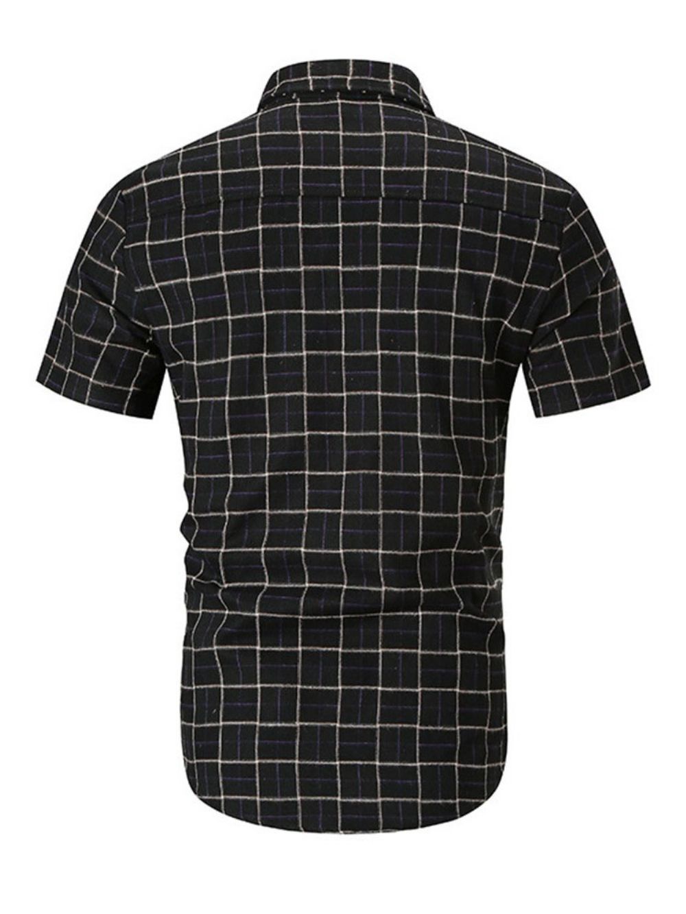 Camisa Masculina Slim Xadrez Casual Estampada Xadrez