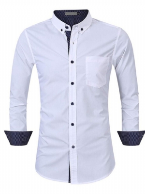 Camisa Ol Com Bolso De Lapela Masculina Slim Trespassada