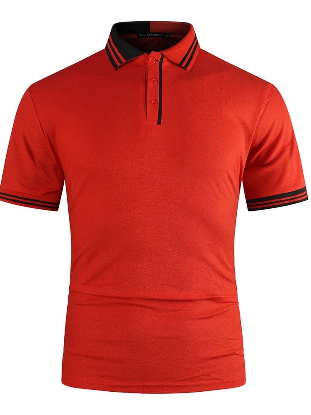 Camisa Polo Decote Polo De Retalhos De Cores Fashion