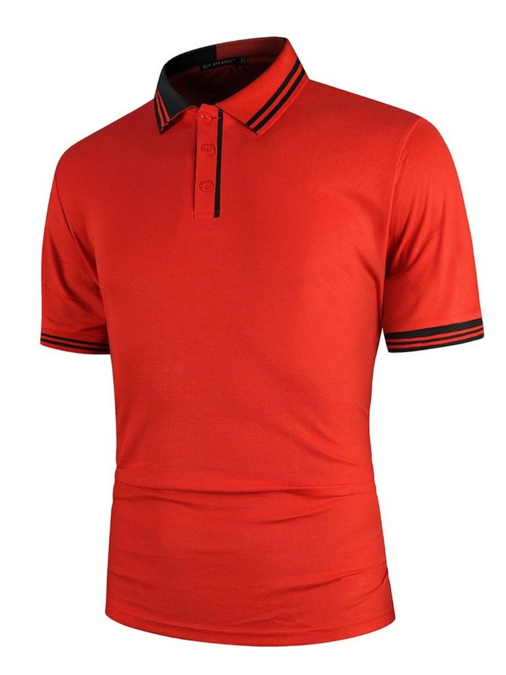 Camisa Polo Decote Polo De Retalhos De Cores Fashion