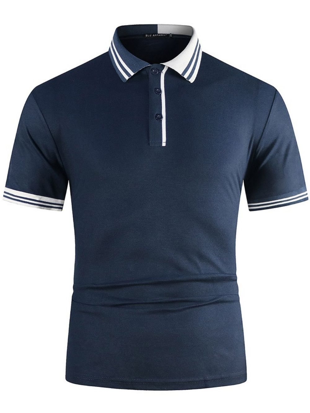 Camisa Polo Decote Polo De Retalhos De Cores Fashion