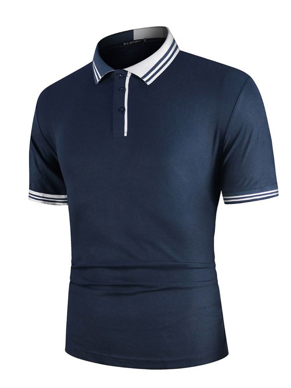 Camisa Polo Decote Polo De Retalhos De Cores Fashion