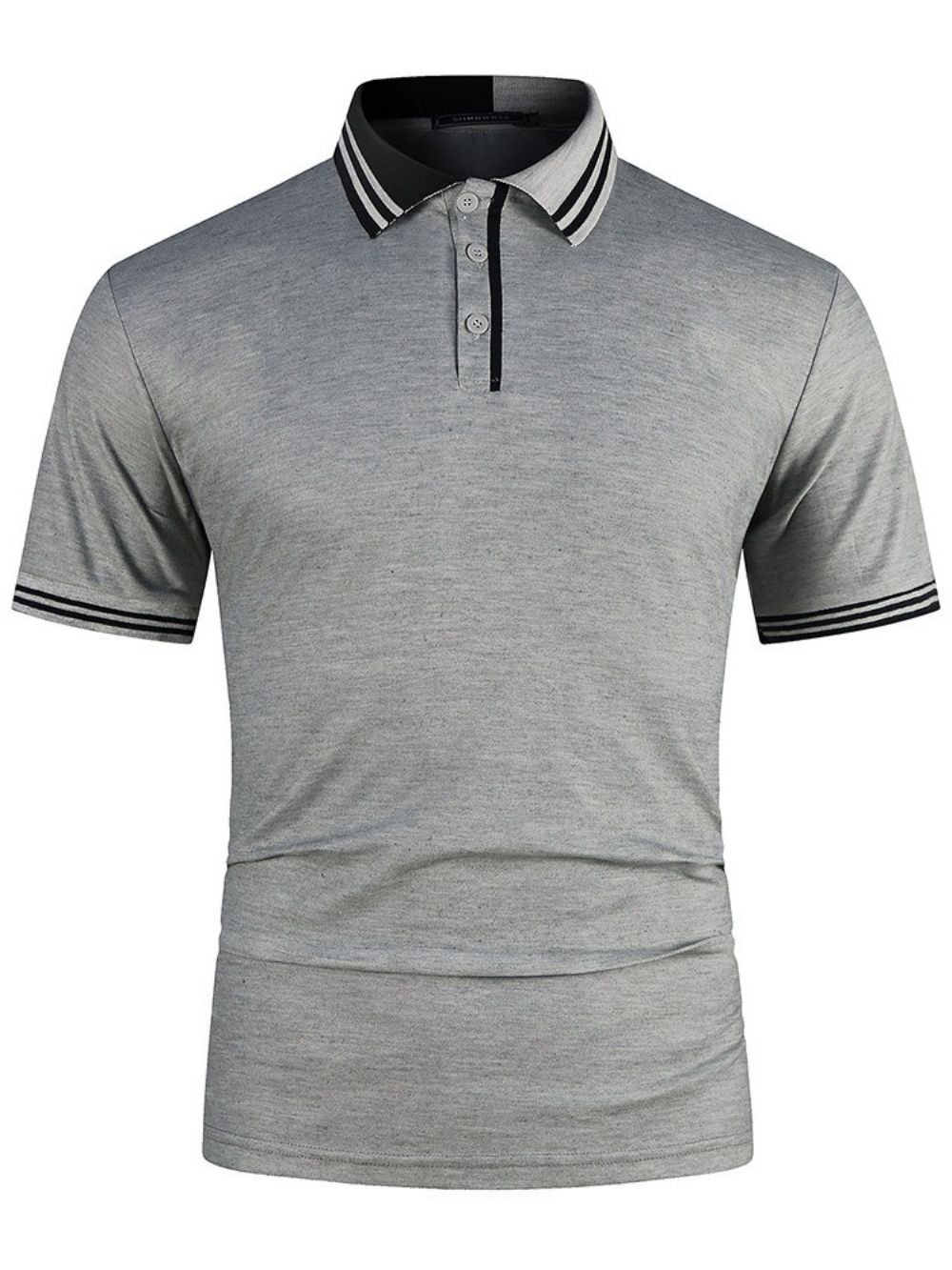 Camisa Polo Decote Polo De Retalhos De Cores Fashion