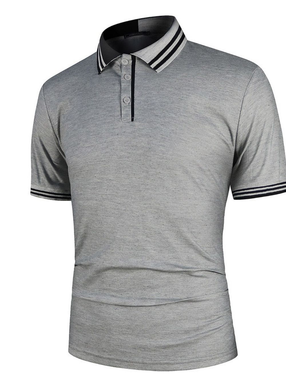 Camisa Polo Decote Polo De Retalhos De Cores Fashion