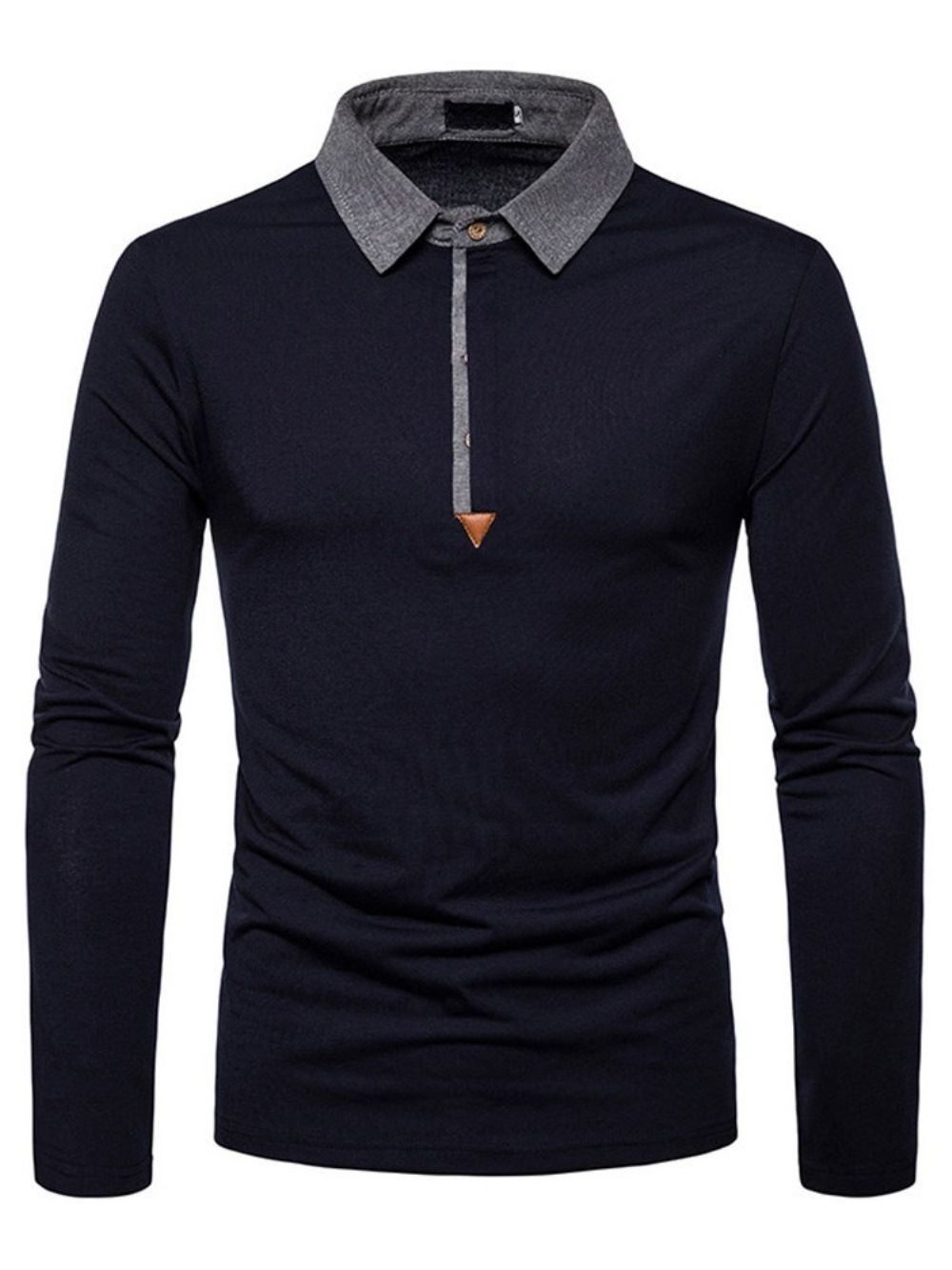 Camisa Polo Masculina Casual Color Block