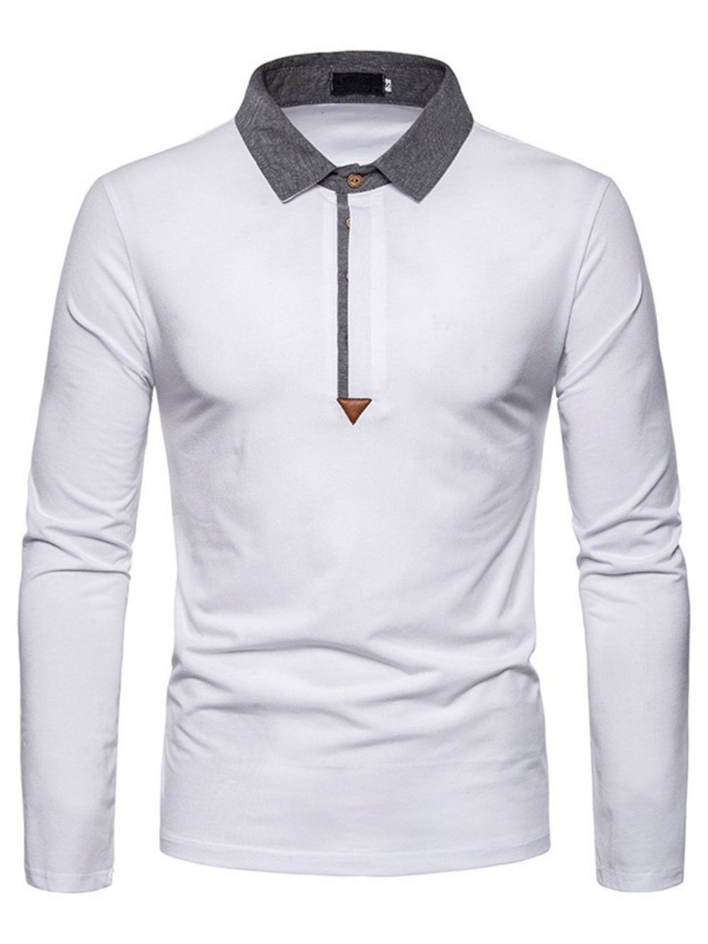 Camisa Polo Masculina Casual Color Block