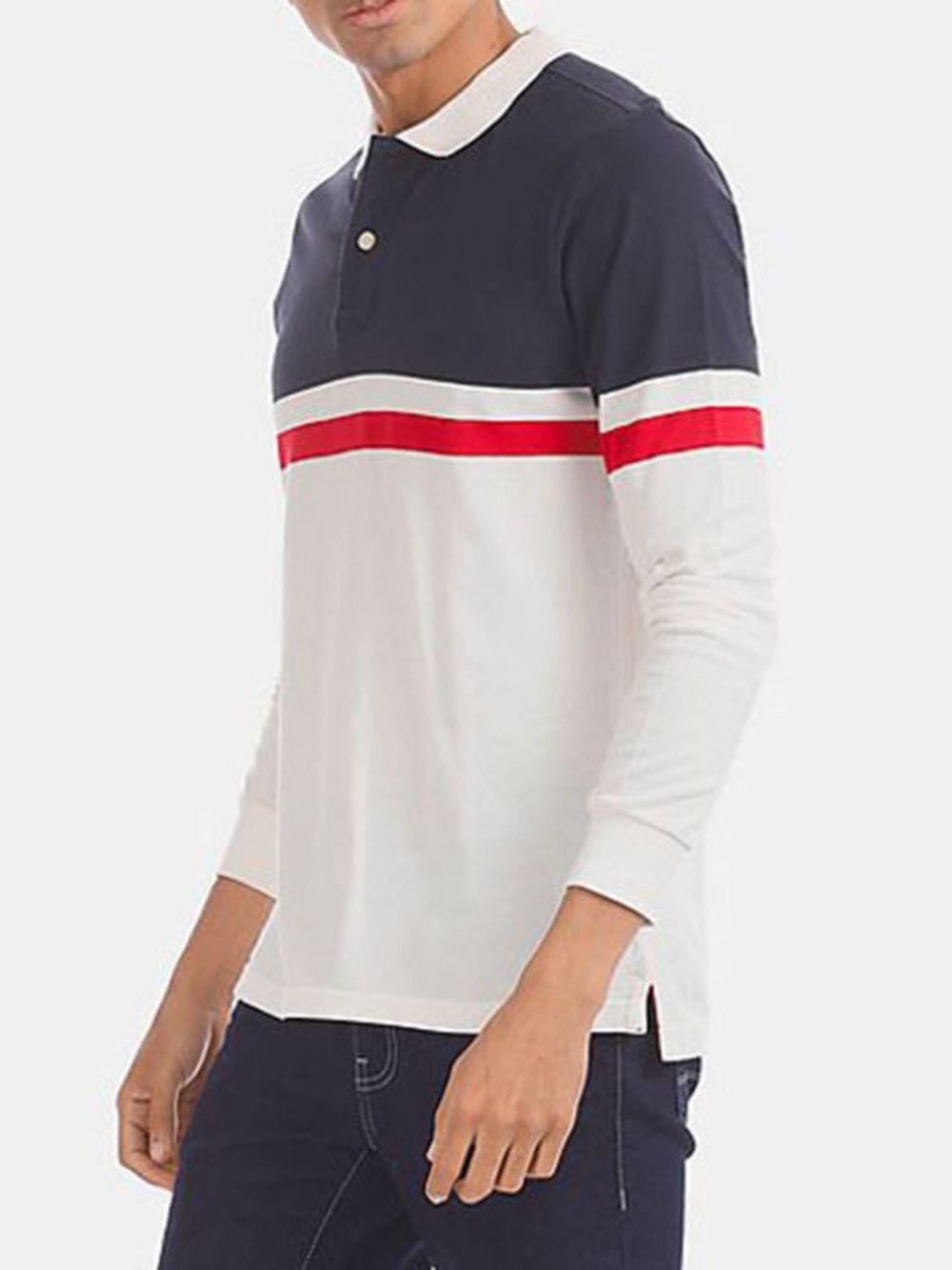 Camisa Polo Masculina Casual Color Neck Color