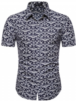 Camisa De Verão Masculina Casual Estampada