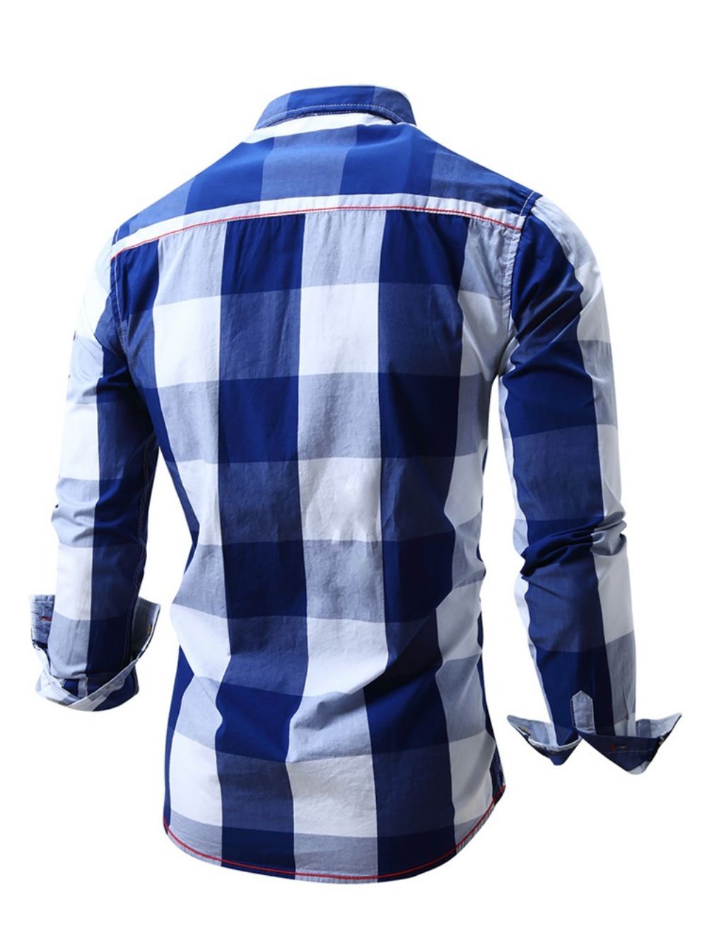 Camisa Xadrez Masculina Casual Color Block