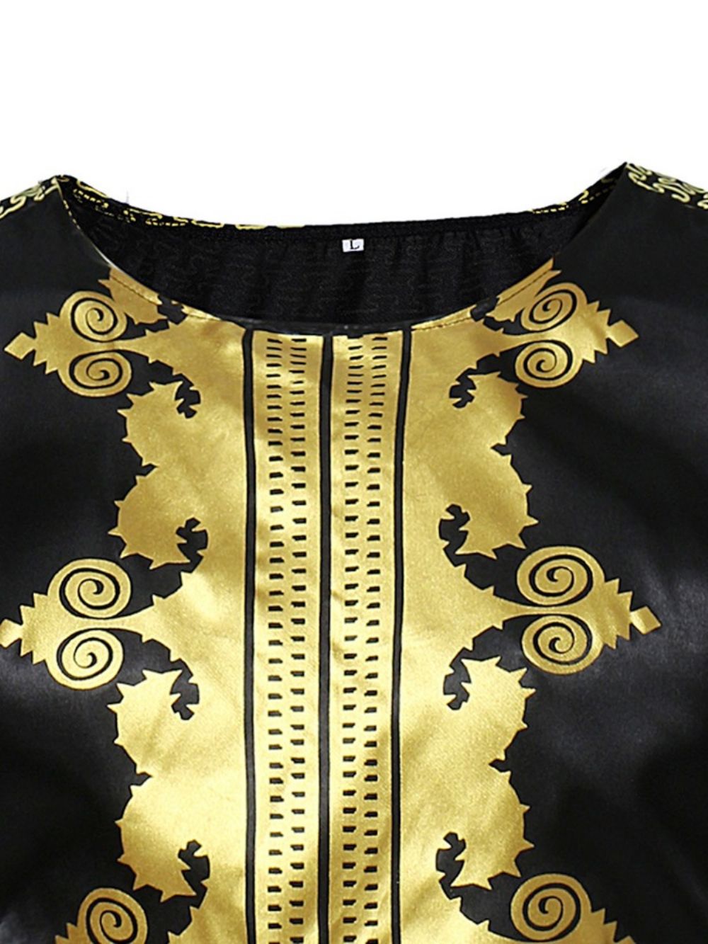 Camisas Masculinas Estampadas Slim Color Block Com Estampa Dashiki Da Moda Africana