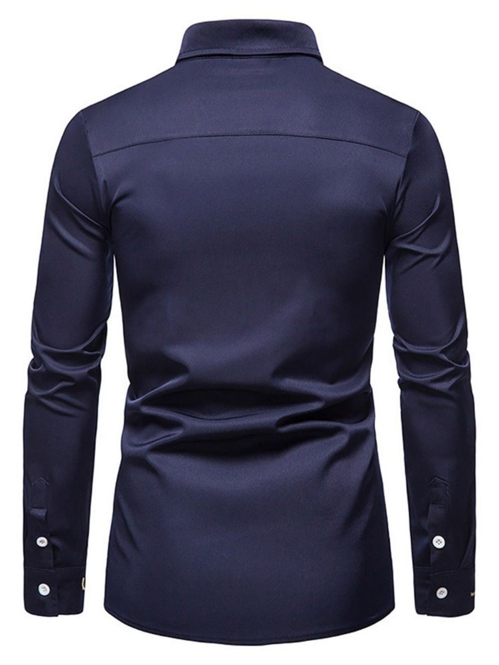 Ol Camisa Masculina Slim Lapela Assimétrica